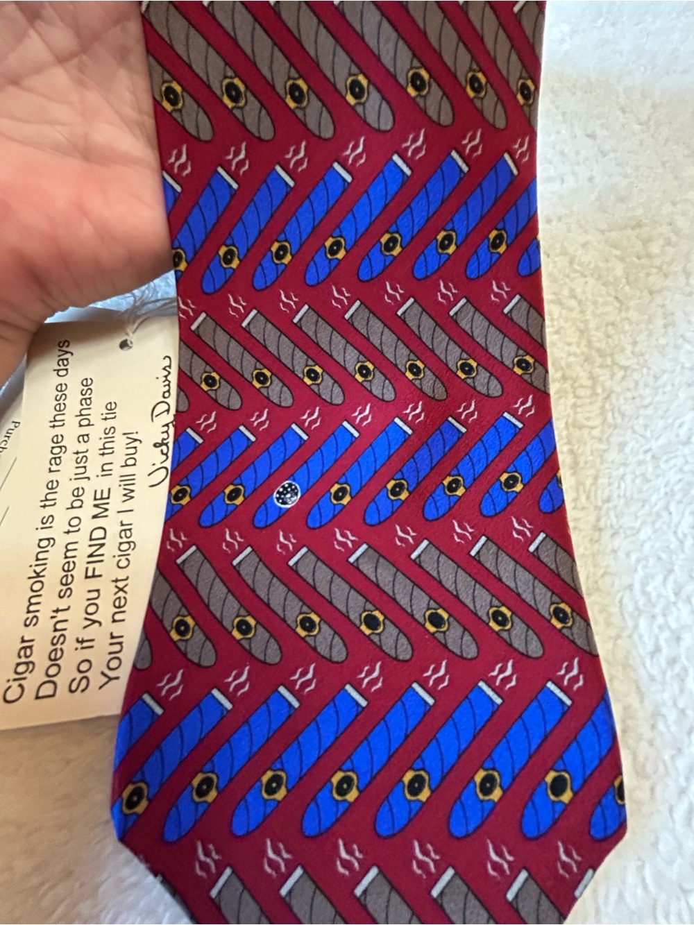 🎁3 for $30 - “Light Up” Novelty Cigar Pattern Necktie